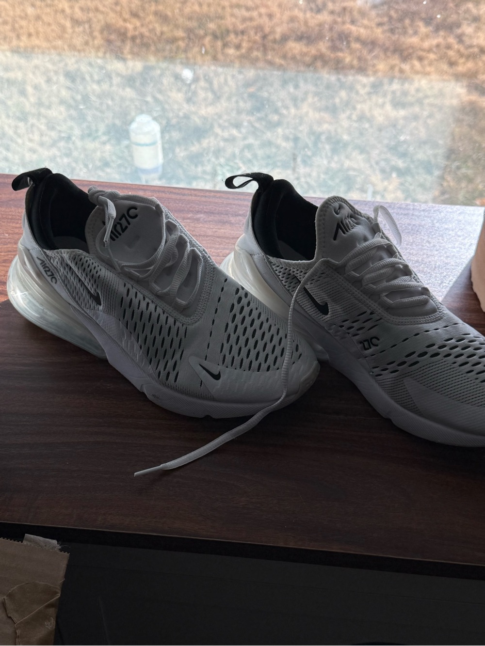 Nike Air Max 270 Women’s White Athletic Sneakers - Picture 3 of 7